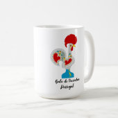 Mug Coq traditionnel de Barcelos en blanc (Devant droit)