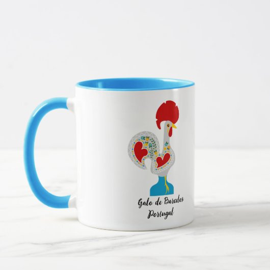Mug Coq traditionnel de Barcelos en blanc (Gauche)