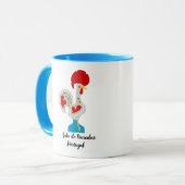 Mug Coq traditionnel de Barcelos en blanc (Devant gauche)