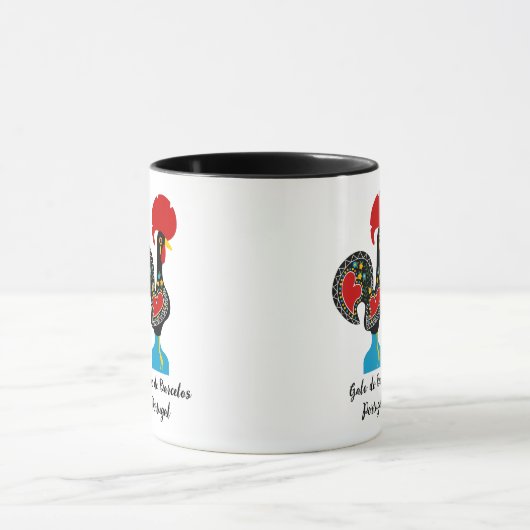 Mug Coq traditionnel de Barcelos en noir (Centre)