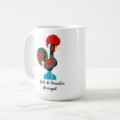 Mug Coq traditionnel de Barcelos en noir (Devant gauche)