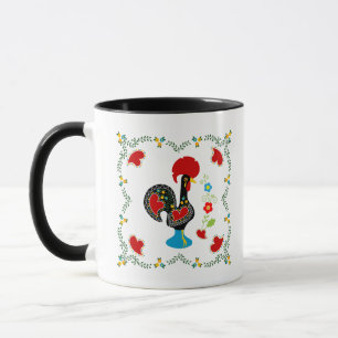 Mug Coq traditionnel du Portugal en noir