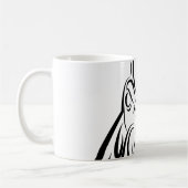 Mug Coq tribal noir et blanc (Gauche)