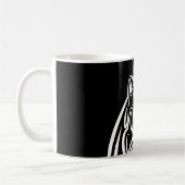 Mug Coq tribal noir et blanc (Gauche)