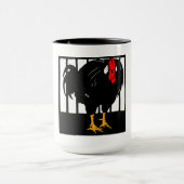 Mug Coq Victorien De Bois Sur Musique (Centre)