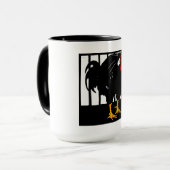 Mug Coq Victorien De Bois Sur Musique (Devant gauche)