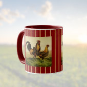 Mug Coqs Hambourg dorés rayés d'or