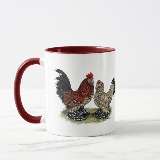 Mug Coqs nains de D'Uccle :  Mille Fleur (Gauche)