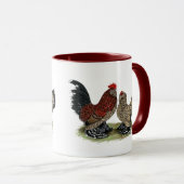 Mug Coqs nains de D'Uccle :  Mille Fleur (Devant droit)