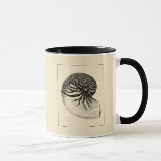 Mug Coque conique vintage noire et blanche (Droite)