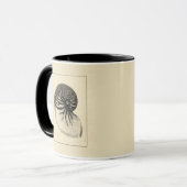 Mug Coque conique vintage noire et blanche (Devant gauche)
