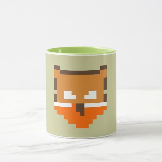 Mug Coque-coque iphone Mate, face de renard pixé (Centre)