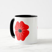 Mug Coquelicot rouge (Devant gauche)