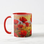 Mug Coquelicots dans la lumière du soir (Gauche)