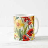 Mug Coquelicots et jonquilles art joyeux (Devant droit)