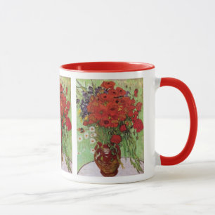 Mug Coquelicots et pâquerettes 1890 Fleurs Printemps V