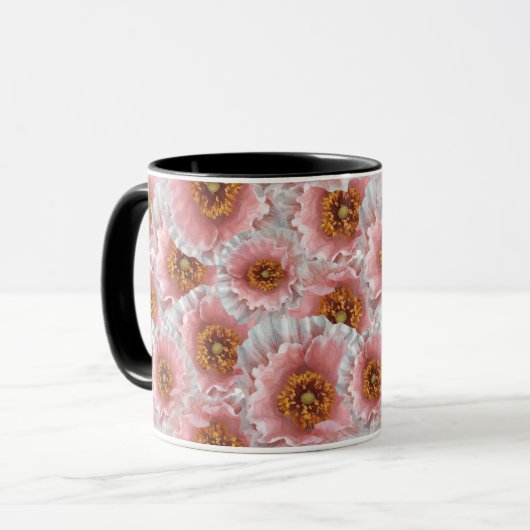 Mug coquelicots roses (Devant gauche)