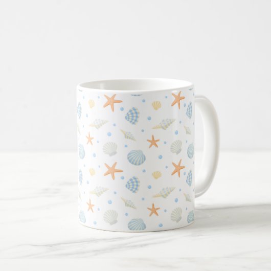 Mug Coques de mer et poisson Starfish (Devant droit)