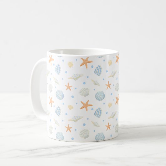 Mug Coques de mer et poisson Starfish (Devant gauche)
