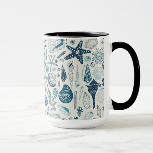 Mug Coques de mer sur le blanc (Droite)