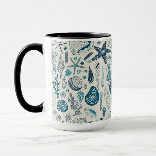 Mug Coques de mer sur le blanc (Gauche)