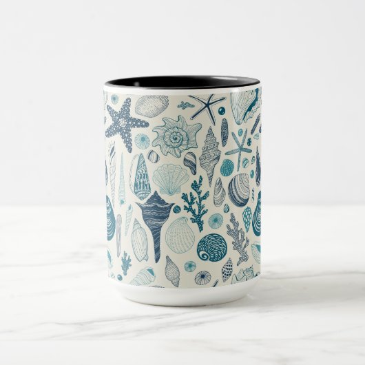 Mug Coques de mer sur le blanc (Centre)