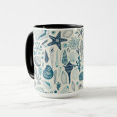 Mug Coques de mer sur le blanc (Devant gauche)