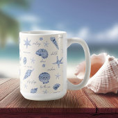 Mug Coques Starfish Sun Fun Texte bleu ID918