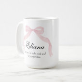 Mug Coquete pink bow Classic Sticker  (Devant gauche)