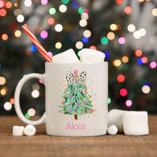 Mug Coquette Arbre de Noël Preppy Holiday Bow
