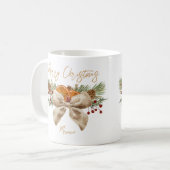 Mug Coquette arc rustique cadeaux de Noël personnalisé (Devant gauche)