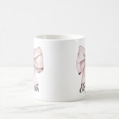 Mug Coquette blanc arc rose Nom personnalisé (Centre)