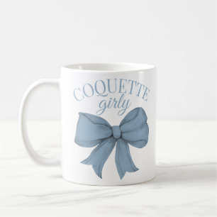 Mug Coquette Bleue Bow Girly Femme Tri-Blend