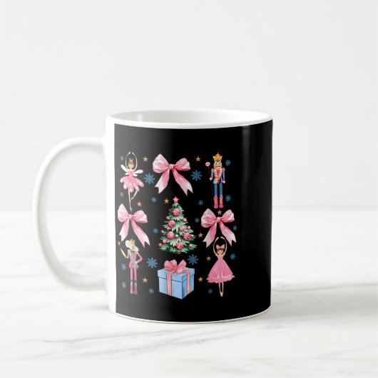 Mug Coquette Bow Christmas Nutcracker Ballet Festive W (Gauche)