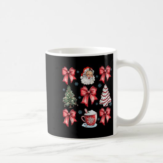 Mug Coquette Bow Cocoa Santa Christmas Xmas Tree Pajam (Droite)