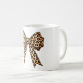 Mug Coquette Bow Leopard Cheetah Sublimation (Devant droit)