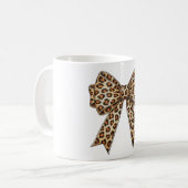 Mug Coquette Bow Leopard Cheetah Sublimation (Devant gauche)