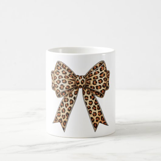 Mug Coquette Bow Leopard Cheetah Sublimation (Centre)