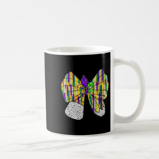 Mug Coquette Bow Pencil Mardi Gras Fleur-de-lis Teache (Droite)