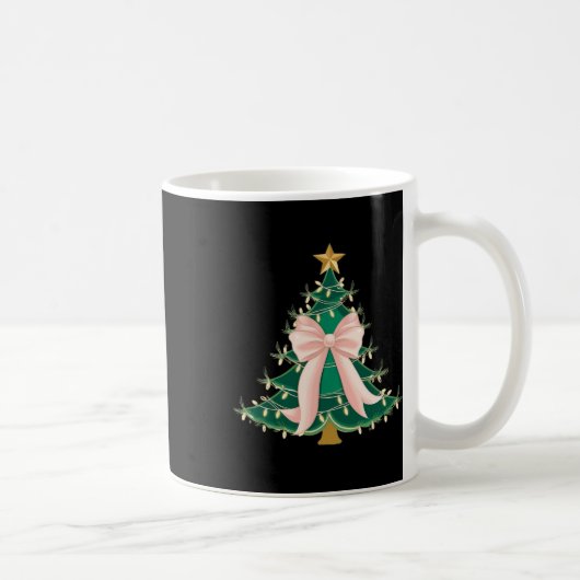 Mug Coquette Bow Pink sapin de Noël Bats Noël Femmes G (Droite)