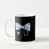 Mug Coquette Bow Stethoscope Infirmière Noël Noël Noël (Gauche)