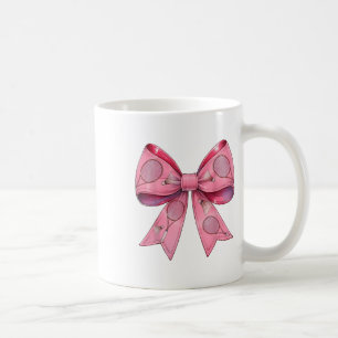 Mug Coquette Bow Volant de badminton Raquette rose Rub