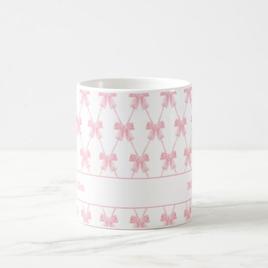 Mug Coquette branchée Bridesmaid Pink Bow (Centre)