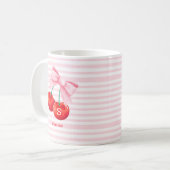 Mug Coquette cerise avec cou rose (Devant gauche)