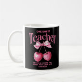 Mug Coquette Cherries personnalisées "One Sweet Teache (Gauche)