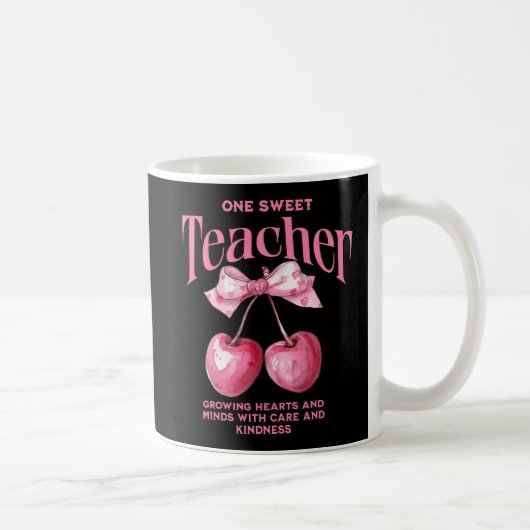 Mug Coquette Cherries personnalisées "One Sweet Teache (Droite)