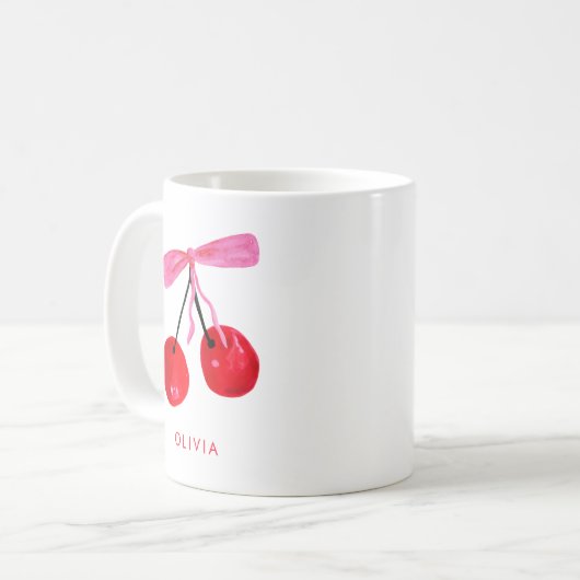 Mug Coquette Cherry & Bow (Devant gauche)