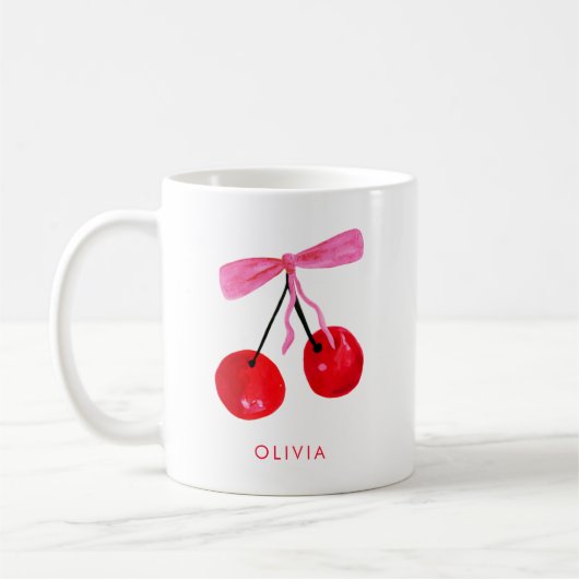 Mug Coquette Cherry & Bow (Gauche)