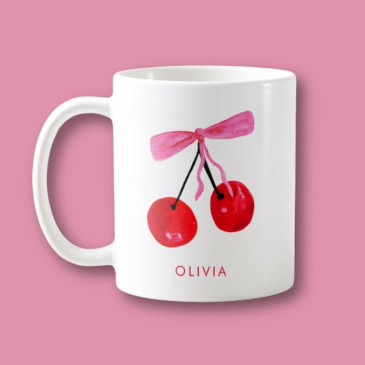 Mug Coquette Cherry & Bow
