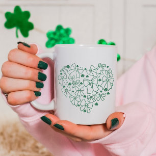 Mug Coquette Coeur de trèfle de la Saint-Patrick